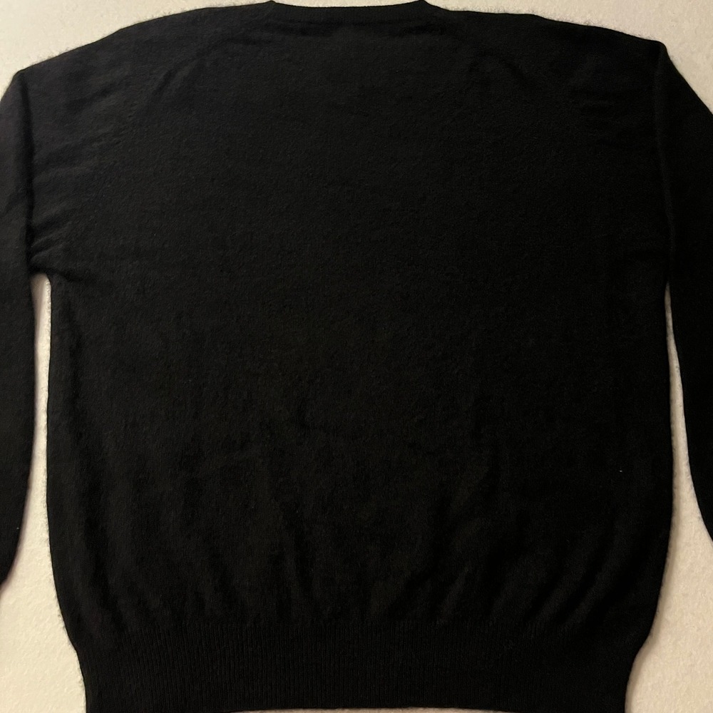 Vintage Y2K Alan Flusser 100% Cashmere Sweater Black Mens XL Soft Luxe - Picture 6 of 6